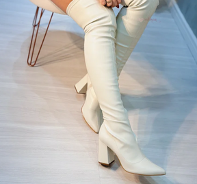 Bota Feminina Over Aisha Off-white
